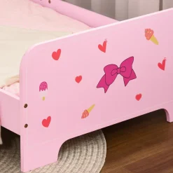Homcom Estilo De Vida*- Cama infantil corazones Rosa