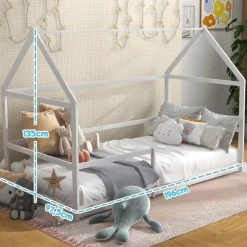 AIYAPLAY Estilo De Vida*Homcom - Cama infantil en forma de casa Blanco