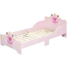 Homcom Estilo De Vida*- Cama infantil Madera Rosa