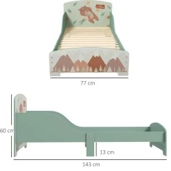 Homcom Estilo De Vida*- Cama infantil Montañas Verde