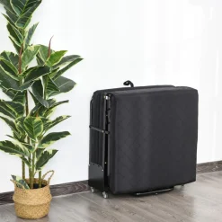 Homcom Estilo De Vida*- Cama plegable con cabecera ajustable Negro