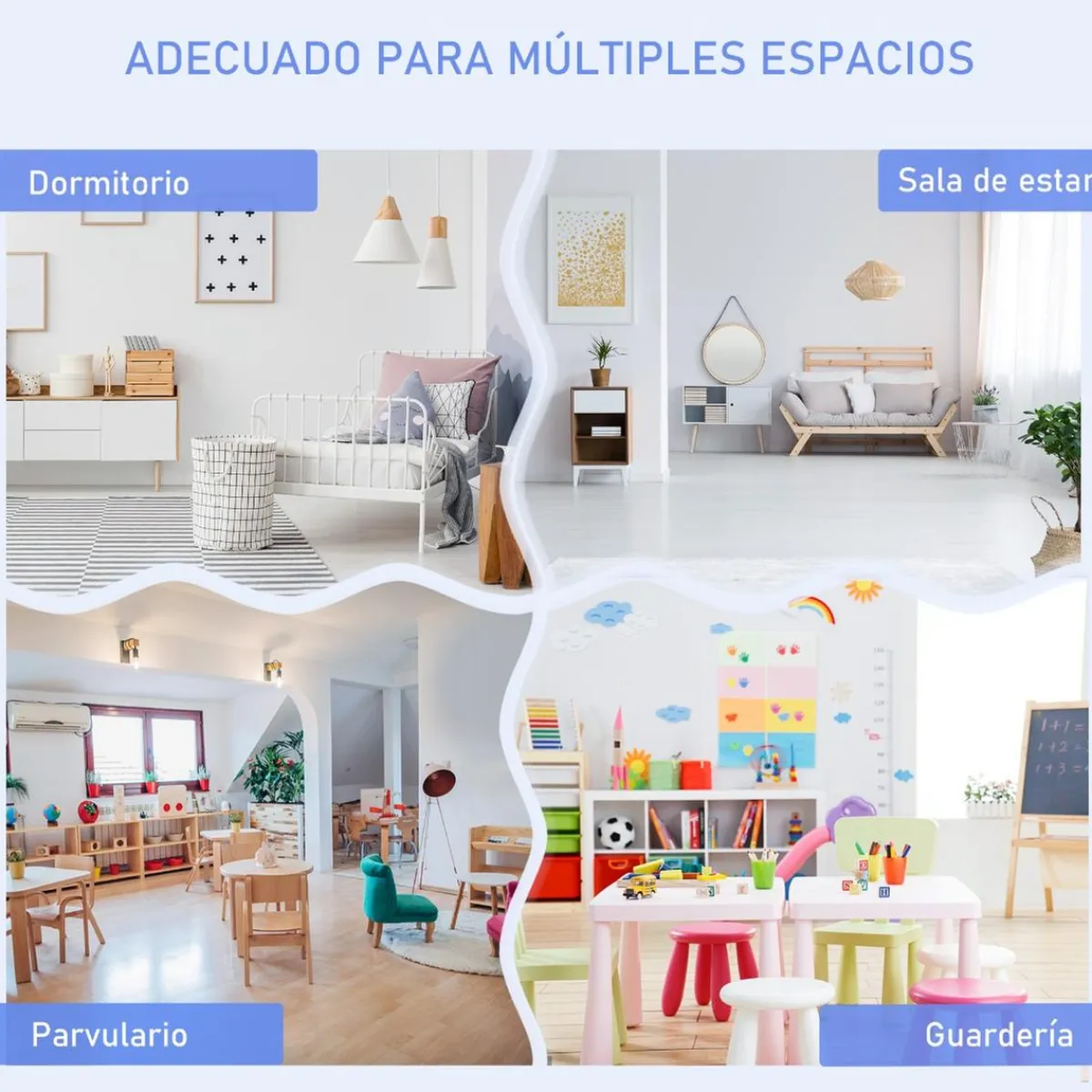 Homcom Estilo De Vida*- Conjunto Infantil Mesa + Banco + 2 sillas madera
