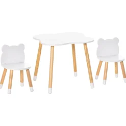 Homcom Estilo De Vida*- Conjunto Mesa + 2 Sillas infantiles Madera