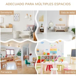 Homcom Entretenimiento·Hamacas Y Columpios|Estilo De Vida*- Conjunto Mesa + Banco + 2 sillas infantiles Madera