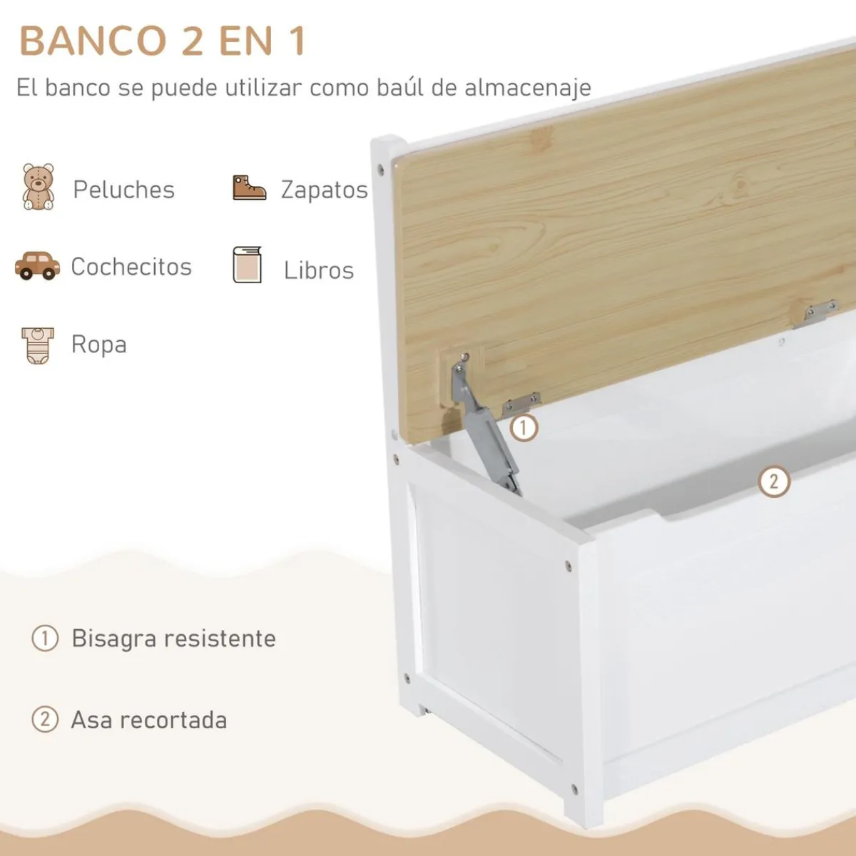 Homcom Entretenimiento·Hamacas Y Columpios|Estilo De Vida*- Conjunto Mesa + Banco + 2 sillas infantiles Madera