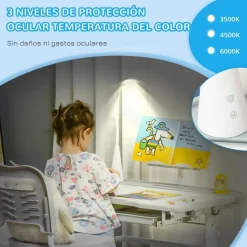 Homcom Estilo De Vida*- Conjunto Pupitre reclinable + Silla Gris