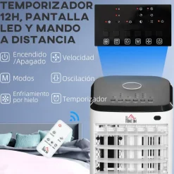 Homcom Figuras De Acción*- Enfriador de Aire Portátil 3,5L