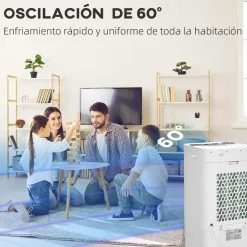 Homcom Figuras De Acción*- Enfriador de Aire Portátil 15L