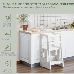 Homcom Estilo De Vida*- Escalón elevador Taburete aprendizaje