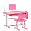 Homcom Estilo De Vida*- Escritorio y silla ajustables Rosa