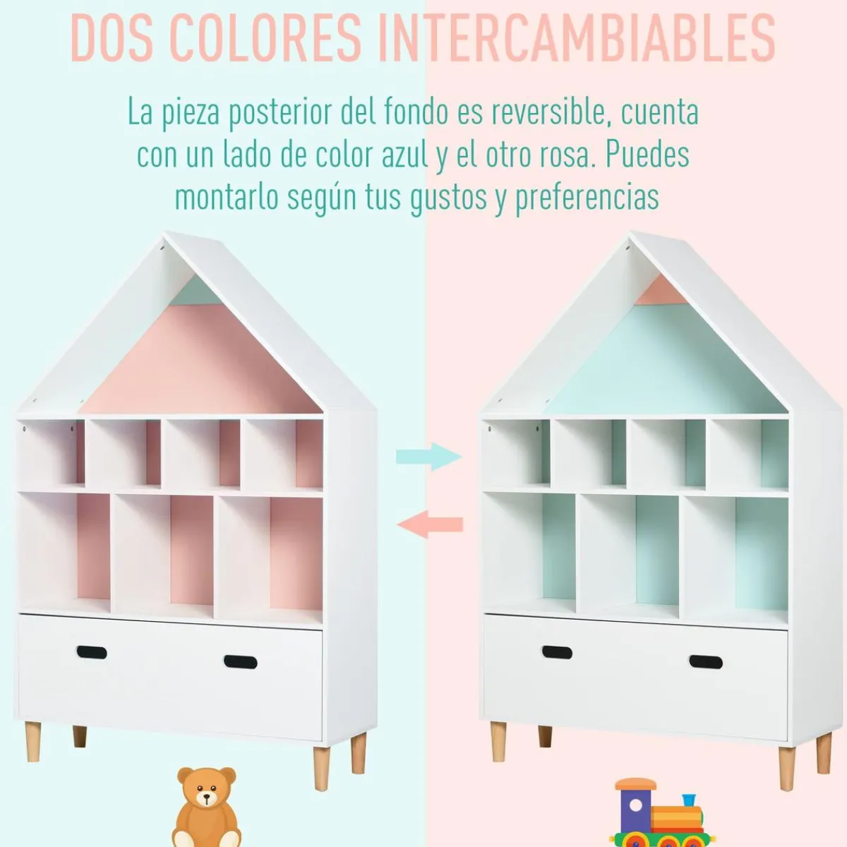 Homcom Estilo De Vida*- Estantería de madera