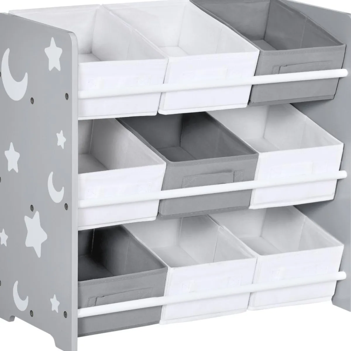 ZONEKIZ Estilo De Vida*Homcom - Estantería infantil con 9 cajas Gris