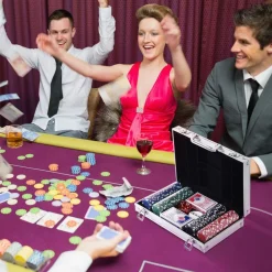 Homcom Juegos Y Puzzles|Friki Zone*- Maletín de poker profesional