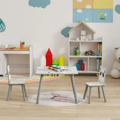 ZONEKIZ Estilo De Vida*Homcom - Mesa con 2 sillas Panda