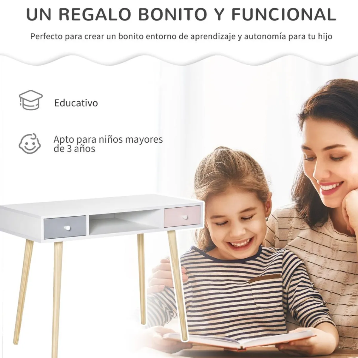 Homcom Estilo De Vida*- Mesa de escritorio infantil