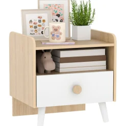 AIYAPLAY Estilo De Vida*Homcom - Mesilla de noche infantil