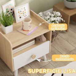 AIYAPLAY Estilo De Vida*Homcom - Mesilla de noche infantil