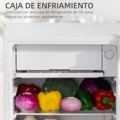 Homcom Figuras De Acción*- Mini Nevera Blanca con Congelador 91L