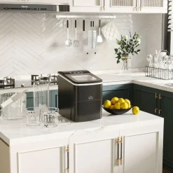 Homcom Figuras De Acción*- Máquina Hielo Negro 90W