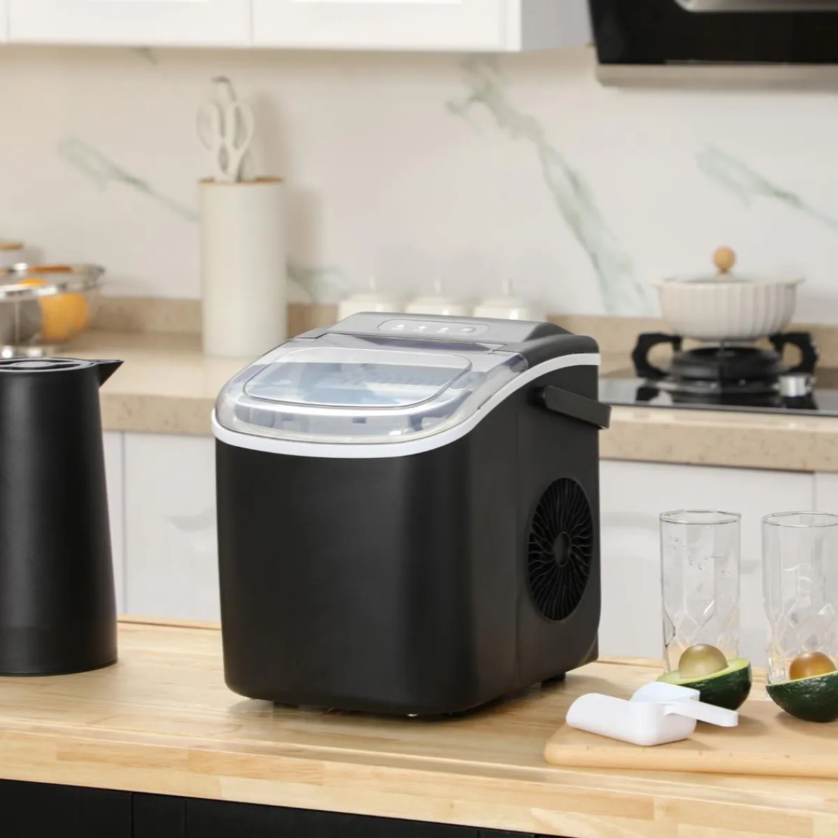 Homcom Figuras De Acción*- Máquina Hielo Negro 105W