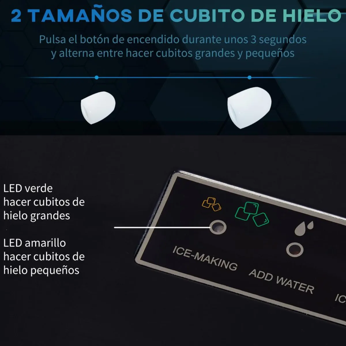 Homcom Figuras De Acción*- Máquina Hielo Plateada 105W