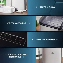 Homcom Figuras De Acción*- Máquina Hielo Plateada 105W