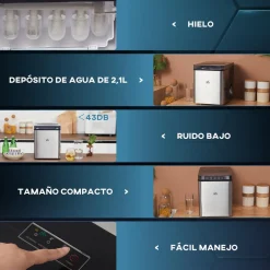 Homcom Figuras De Acción*- Máquina Hielo Plateada 105W