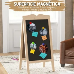 VINSETTO Steam|Arte Y Manualidades*Homcom - Pizarra caballete doble con tizas y plantillas