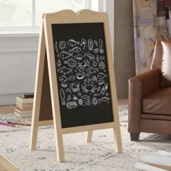 VINSETTO Steam|Arte Y Manualidades*Homcom - Pizarra caballete doble con tizas y plantillas