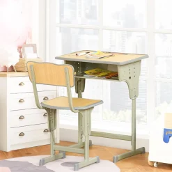 Homcom Estilo De Vida*- Set Pupitre + Silla infantil Vintage