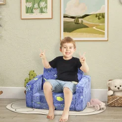 AIYAPLAY Estilo De Vida*Homcom - Sillón infantil Azul brilla en la oscuridad
