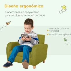 Homcom Entretenimiento·Hamacas Y Columpios|Estilo De Vida*- Sillón infantil Verde