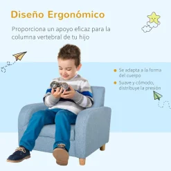 Homcom Entretenimiento·Hamacas Y Columpios|Estilo De Vida*- Sillón tela infantil Azul