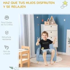 Homcom Entretenimiento·Hamacas Y Columpios|Estilo De Vida*- Sillón tela infantil Azul