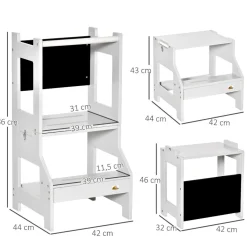 Homcom Estilo De Vida*- Torre aprendizaje 2 en 1 madera Gris