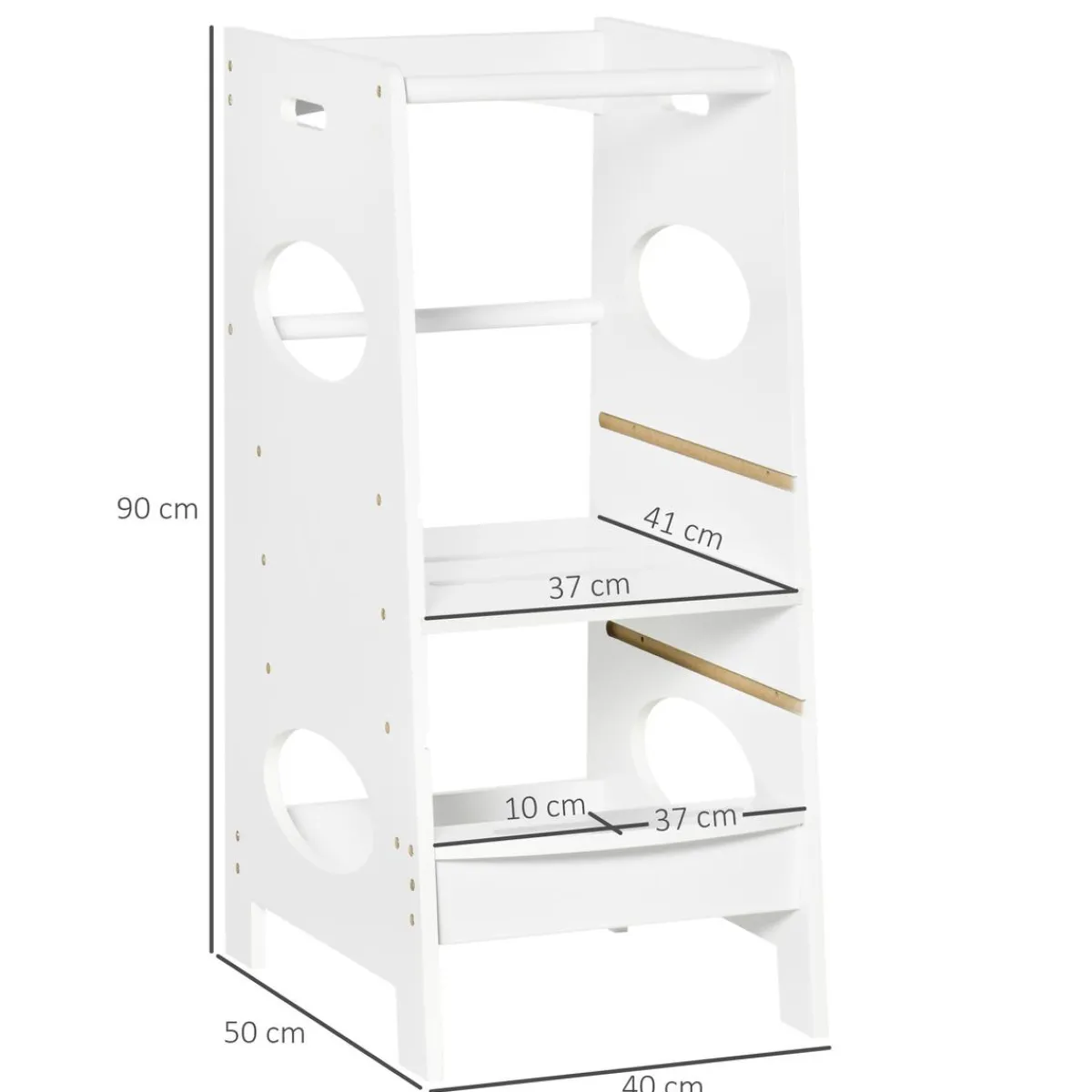 Homcom Estilo De Vida*- Torre de aprendizaje de madera