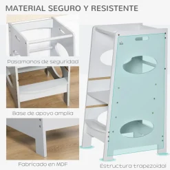 Homcom Estilo De Vida*- Torre de aprendizaje madera Gris