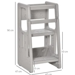 Homcom Estilo De Vida*- Torre de aprendizaje Gris