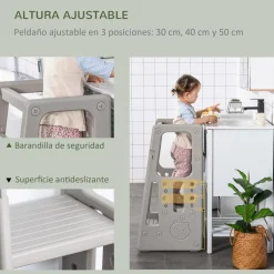 Homcom Estilo De Vida*- Torre de aprendizaje Gris