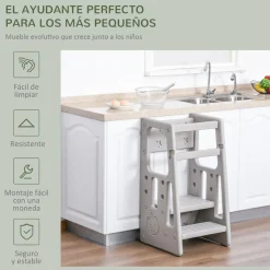 Homcom Estilo De Vida*- Torre de aprendizaje Gris