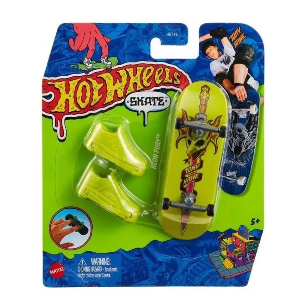 MATTEL Vehículos Y Circuitos*Hot Wheels - Monopatín de juguete con zapatillas para dedos, modelos surtidos (Varios modelos) ㅤ