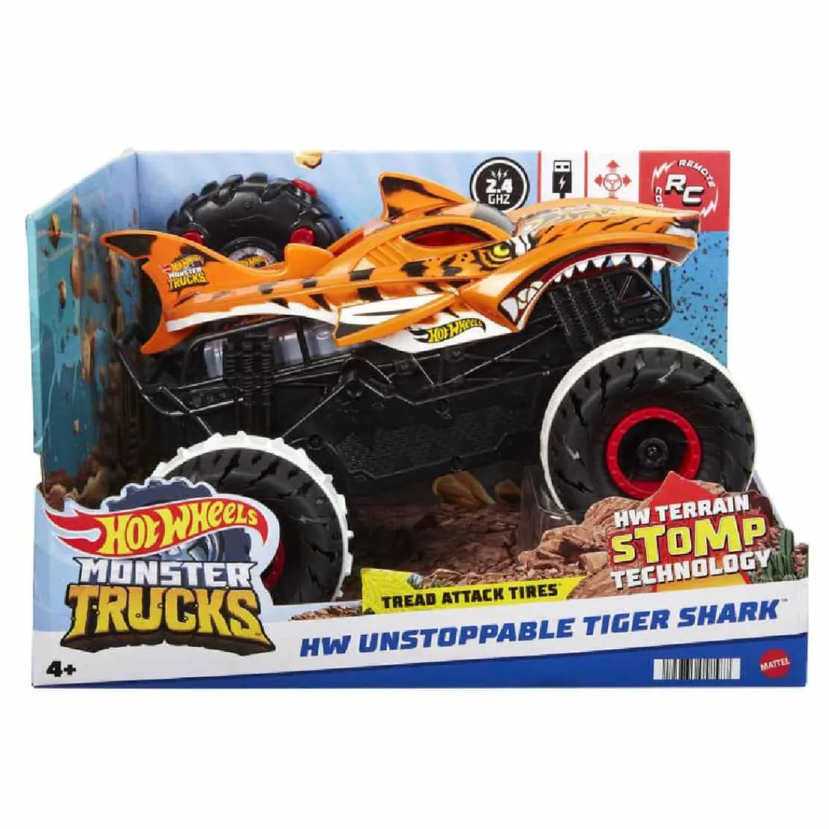 MATTEL Vehículos Y Circuitos*Hot Wheels - Monster Truck Radio Control Tiger Shark