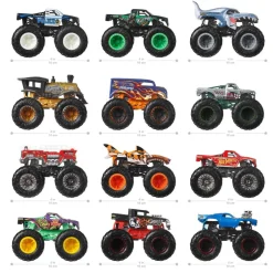 MATTEL Vehículos Y Circuitos*Hot Wheels - Pack de 12 coches Monster Trucks de juguete ㅤ