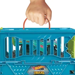 MATTEL Vehículos Y Circuitos*Hot Wheels - Vehículo Hot Wheels Monster Truck 1:24 con jaula de choque gigante