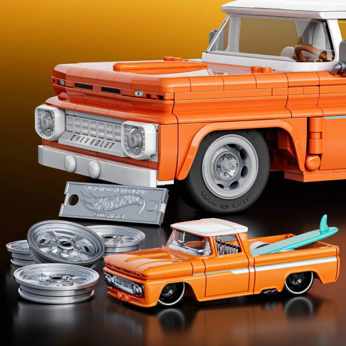 MATTEL Juguetes De Construcción*Hot Wheels Elite - Pickup Chevy '62 Personalizada