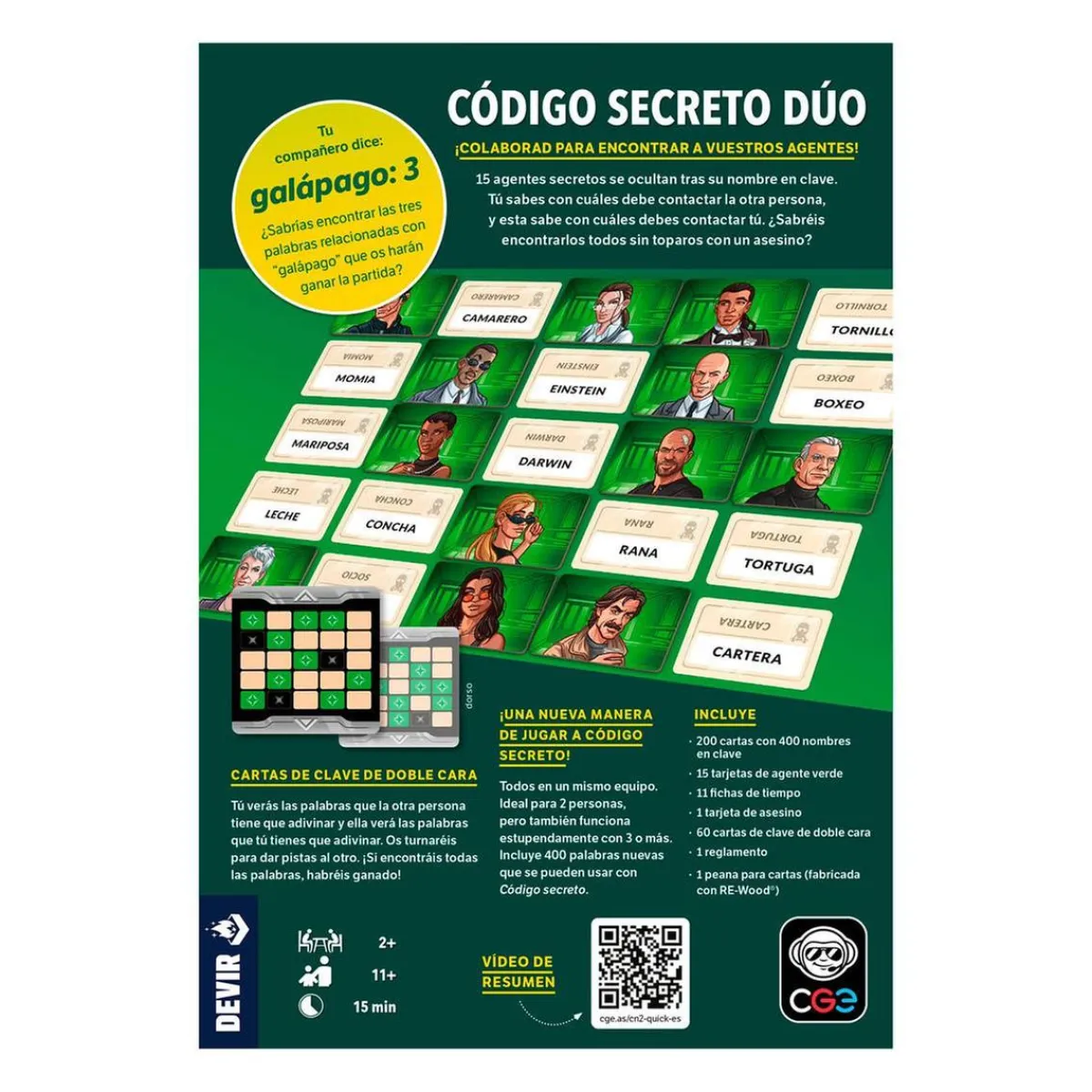 DEVIR Juegos Y Puzzles|Friki Zone*Juego Cooperativo Código Secreto Dúo ㅤ