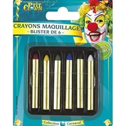 TOYS "R" US Disfraces|Halloween*Juego de 6 lápices maquillaje colores surtidos lavables ㅤ