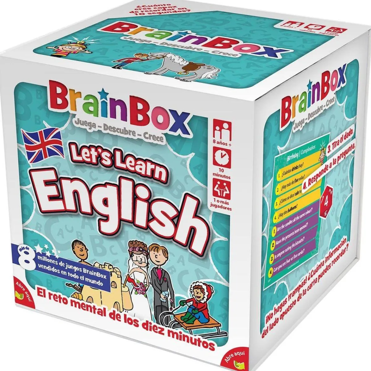 ASMODEE Juegos Y Puzzles*Juego Educativo BrainBox Lets Learn English ㅤ