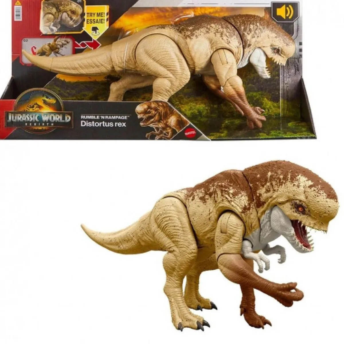 MATTEL Figuras De Acción*Jurassic World - Dinosaurio Distortus Rex