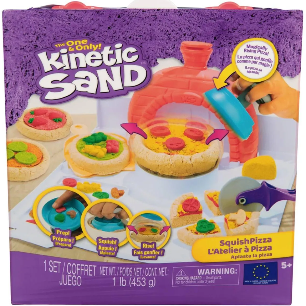 SPIN MASTER Steam|Arte Y Manualidades*Kinetic Sand - Kit creativo Squish Pizza